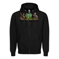 Black Peace Love Baby Gorilla Zipper Hoodie - LillyAllenDesigns