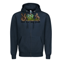 Navy Peace Love Baby Gorilla Zipper Hoodie - LillyAllenDesigns