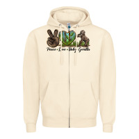 Sandshell Peace Love Baby Gorilla Zipper Hoodie - LillyAllenDesigns