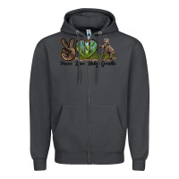 Smoke Peace Love Baby Gorilla Zipper Hoodie - LillyAllenDesigns