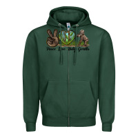 Sports Green Peace Love Baby Gorilla Zipper Hoodie - LillyAllenDesigns