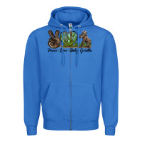 True Royal Peace Love Baby Gorilla Zipper Hoodie - LillyAllenDesigns