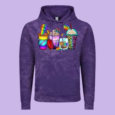 Pride Coffee Cups Vintage Hoodie Designed By Zillion Design Studio