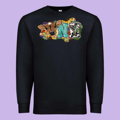 One Baby Cow Premium Sweatshirt Designed By Nancycooperartshop