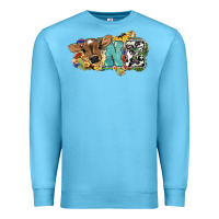 Ocean Blue one baby cow Premium Sweatshirt - NancyCooperArtShop