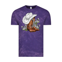 Cloud Purple white  cowgirl  and roses Vintage Tee - AdoDesignShop