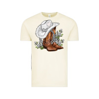 Vintage Arctic white  cowgirl  and roses Vintage Tee - AdoDesignShop