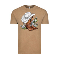 Vintage Coffee white  cowgirl  and roses Vintage Tee - AdoDesignShop