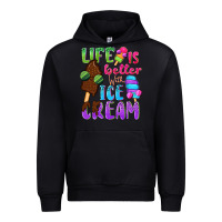 Black Life is better with ice cream Urban Hoodie - NancyCooperArtShop