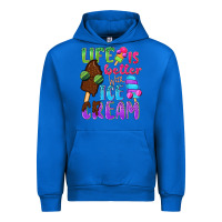 Cobalt Life is better with ice cream Urban Hoodie - NancyCooperArtShop