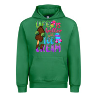 Emerald Life is better with ice cream Urban Hoodie - NancyCooperArtShop