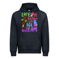 Navy Life is better with ice cream Urban Hoodie - NancyCooperArtShop