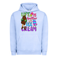 Pigment Grape Ice Life is better with ice cream Urban Hoodie - NancyCooperArtShop