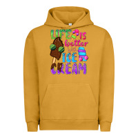 Pigment Peanut Butter Life is better with ice cream Urban Hoodie - NancyCooperArtShop