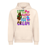 Sandshell Life is better with ice cream Urban Hoodie - NancyCooperArtShop