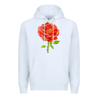 White All A Twitter Rose Premium Hoodie - LillyAllenDesigns