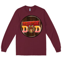 Burgundy firefighter coasters Long Sleeve Tee - AdoDesignShop