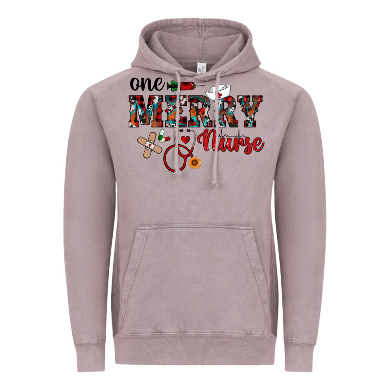 One Merry Nurse Western Vintage Hoodie by RanaPortraitStore | Teevron