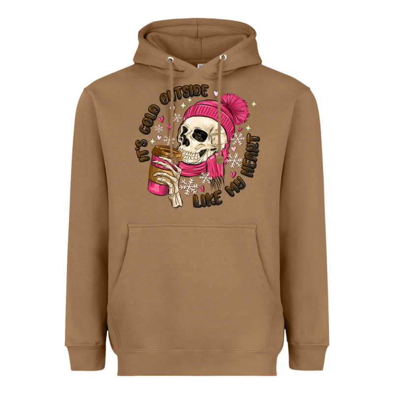 Its Cold Outside Like My Heart Heavyweight Hoodie by MaliasSmallBusiness | Teevron