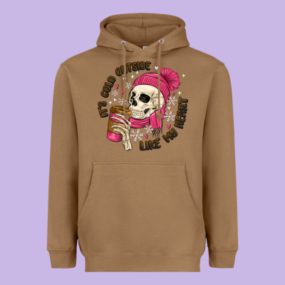 Its Cold Outside Like My Heart Heavyweight Hoodie Designed By Maliassmallbusiness