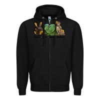 Black Peace Love Baby Baboon Zipper Hoodie - LillyAllenDesigns