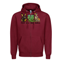 Burgundy Peace Love Baby Baboon Zipper Hoodie - LillyAllenDesigns