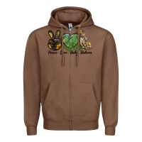 Chestnut Peace Love Baby Baboon Zipper Hoodie - LillyAllenDesigns