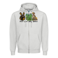 Dove Grey Peace Love Baby Baboon Zipper Hoodie - LillyAllenDesigns
