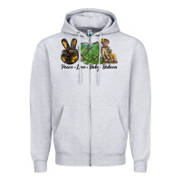 Heather Grey Peace Love Baby Baboon Zipper Hoodie - LillyAllenDesigns