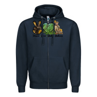 Navy Peace Love Baby Baboon Zipper Hoodie - LillyAllenDesigns