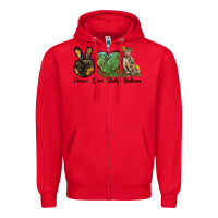 Red Peace Love Baby Baboon Zipper Hoodie - LillyAllenDesigns