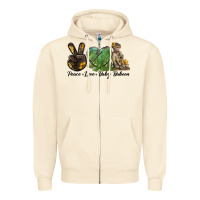 Sandshell Peace Love Baby Baboon Zipper Hoodie - LillyAllenDesigns