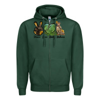 Sports Green Peace Love Baby Baboon Zipper Hoodie - LillyAllenDesigns