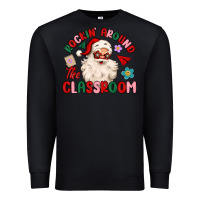 Black rockin around the classroom Premium Sweatshirt - MaliasSmallBusiness