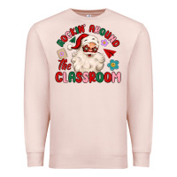 Pale Pink rockin around the classroom Premium Sweatshirt - MaliasSmallBusiness
