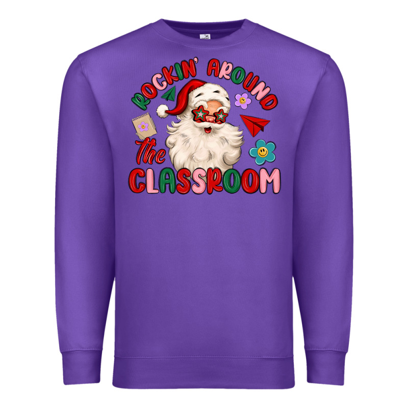 Rockin Around The Classroom Premium Sweatshirt by MaliasSmallBusiness | Teevron
