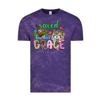 Cloud Purple Saved by his grace Vintage Tee - Neo Western