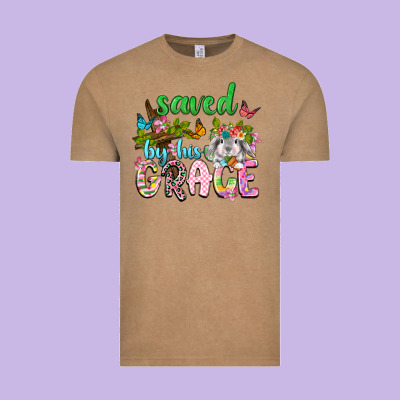 Saved By His Grace Vintage Tee Designed By Neo Western