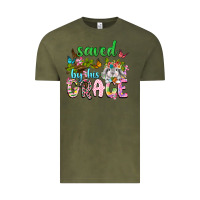 Vintage Olive Saved by his grace Vintage Tee - Neo Western