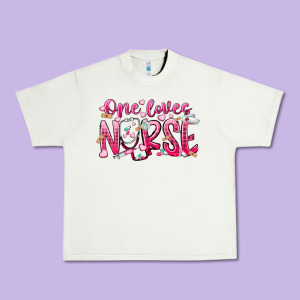 One Loves Nurse Urban Heavy Tee Designed By Racoondesign
