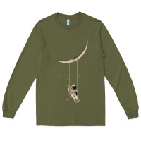Army Green Astronaut Moon Swing Long Sleeve Tee - Bettercallsaul