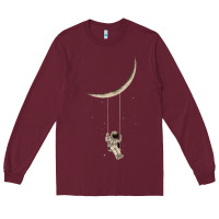 Burgundy Astronaut Moon Swing Long Sleeve Tee - Bettercallsaul