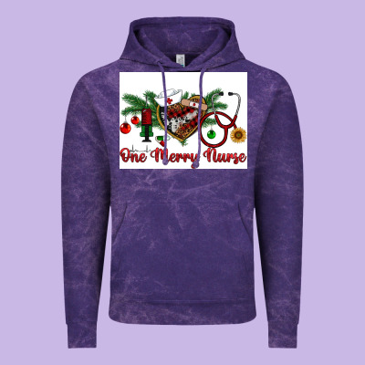 One Merry Nurse Vintage Hoodie Designed By Ranaportraitstore