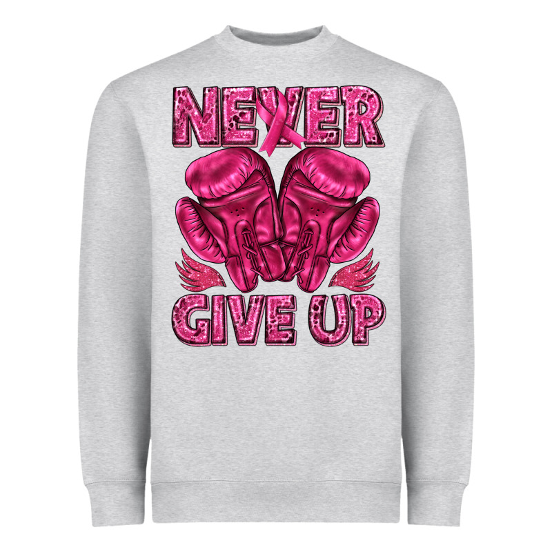 Never Give Up Cancer Heavyweight Sweatshirt by texasbilliewilder | Teevron