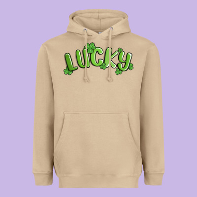 Lucky St Patricks Day Heavyweight Hoodie Designed By Maliassmallbusiness