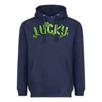 Navy lucky st patricks day Heavyweight Hoodie - MaliasSmallBusiness