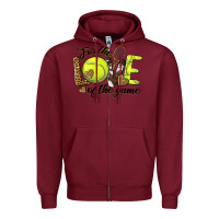 Burgundy for the love of the game tennis Zipper Hoodie - BarkalooDesign