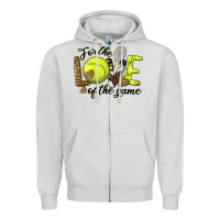 Dove Grey for the love of the game tennis Zipper Hoodie - BarkalooDesign