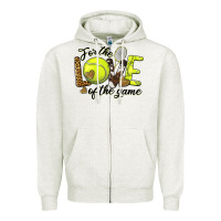 Oatmeal Heather for the love of the game tennis Zipper Hoodie - BarkalooDesign