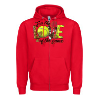 Red for the love of the game tennis Zipper Hoodie - BarkalooDesign